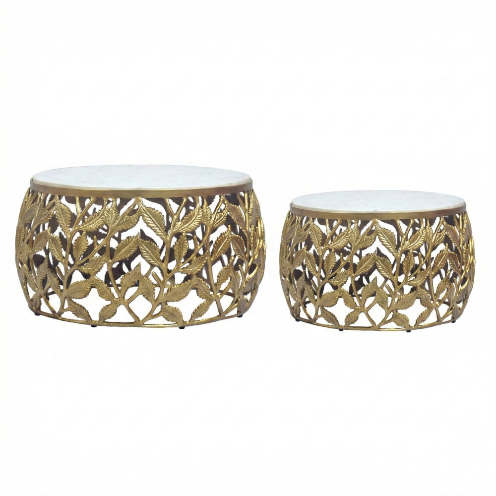 wohnli-moebel-suche-M26105659 Wohnli Möbelsuche - 2er Set Couchtische aus Marmor & Aluminium