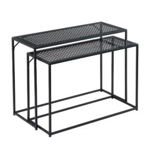 Wohnli Möbelsuche - 2er Set Konsolentische aus Glas Metall