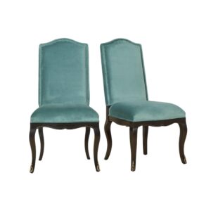wohnli-moebel-suche-M26106101 Wohnli Möbelsuche - Satz mit 2 Stühlen aus Gummibaumholz und Samt Artic Blue