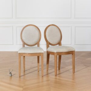wohnli-moebel-suche-M26106189-1 Stühle mit hoher Rückenlehne im Shabby-Chic-Stil Holz 48x96x52cm Holz Braun Robin des Bois Möbel Esszimmermöbel Stühle
