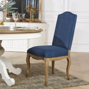 wohnli-moebel-suche-M26106203 Wohnli Möbelsuche - Satz von 2 Stühlen aus Eichenholz und Polyester-Samt Indigo