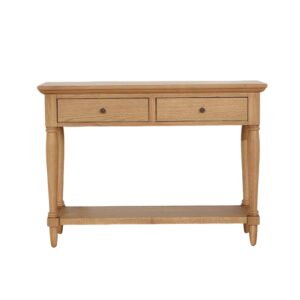 Wohnli Möbelsuche - Konsole mit 2 Schubladen im Shabby-Chic-Stil aus Eiche Braun