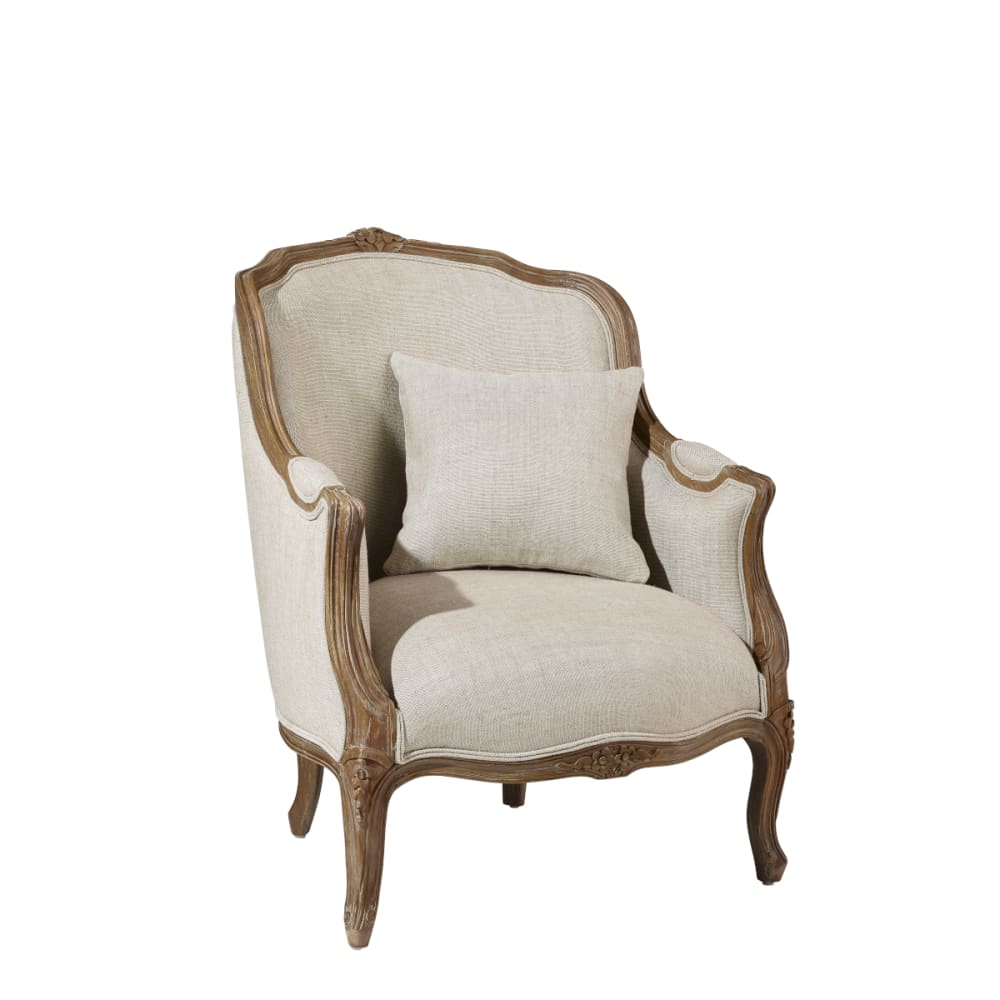 Wohnli Möbelsuche - Bergère-Sessel aus Leinen Beige