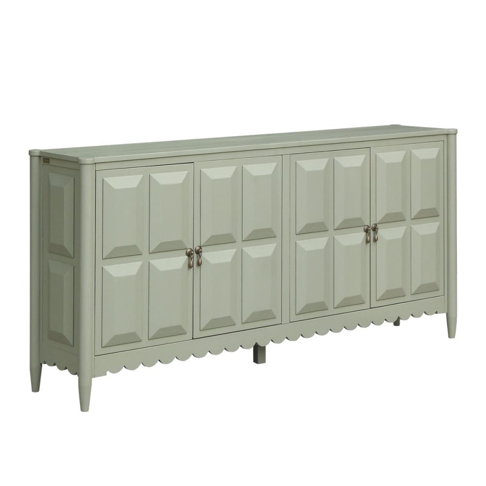 Wohnli Möbelsuche - Buffet 4-türig im klassischen Stil aus Holz Gris anthracite