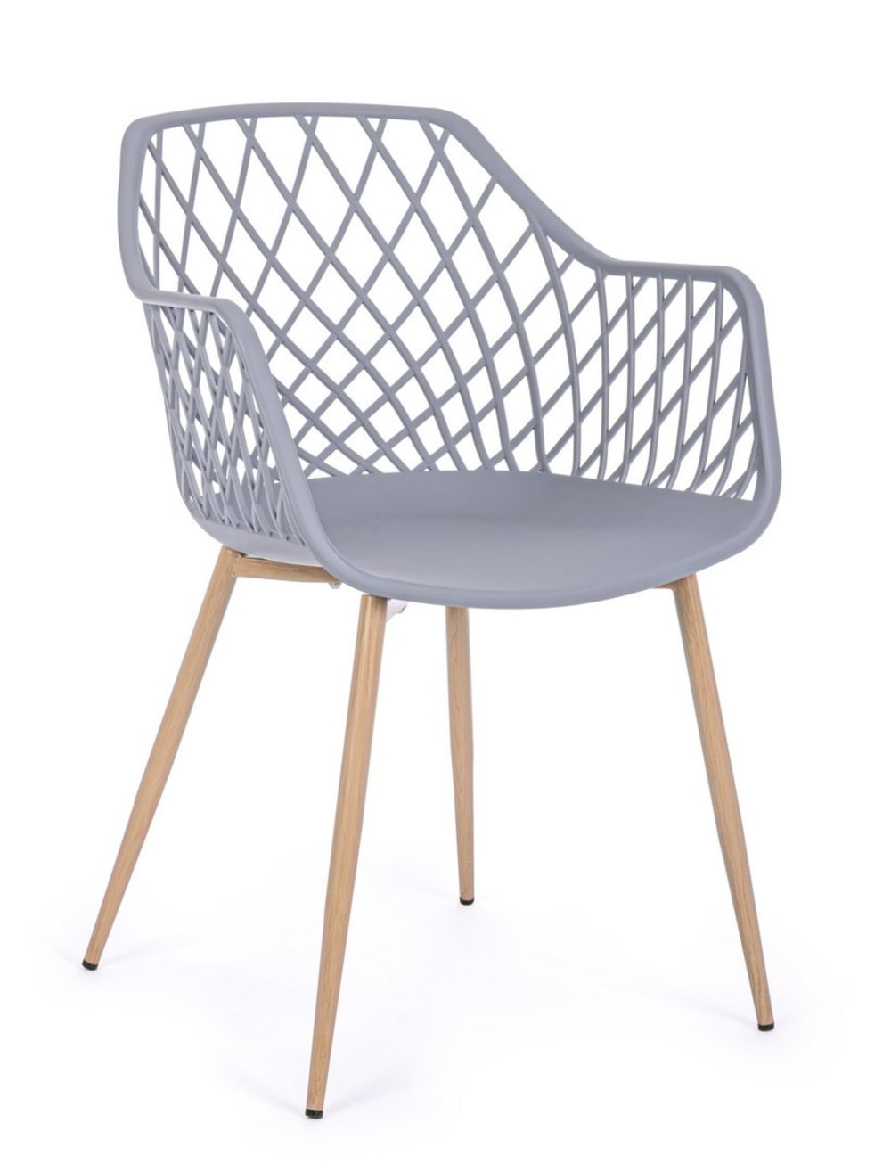wohnli-moebel-suche-M26107118 Wohnli Möbelsuche - 4er-Set Esszimmerstühle aus Stahl und grauem Polypropylen