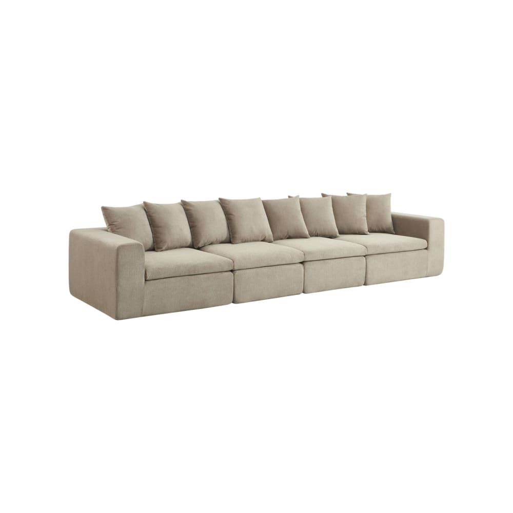 wohnli-moebel-suche-M26108105 Wohnli Möbelsuche - Modulares 5-Sitzer Sofa Chenille-Bezug dunkelbeige