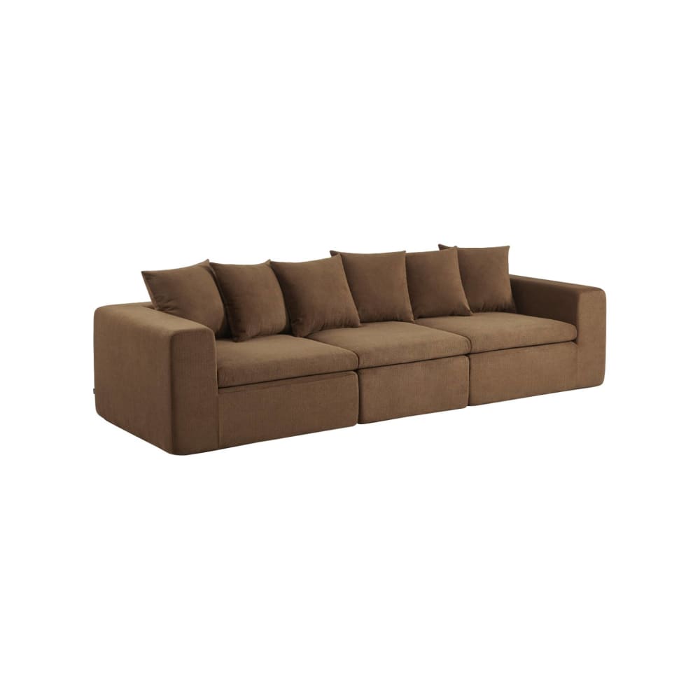 wohnli-moebel-suche-M26108110 Wohnli Möbelsuche - Modulares 4-Sitzer Sofa mit Chenille-Bezug braun