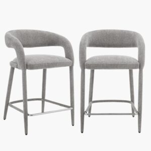 wohnli-moebel-suche-M26108114 Wohnli Möbelsuche - 2er-Set moderne Barhocker mit Stoffbezug taupe