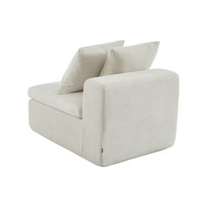 Modularer Sessel mit Chenille-Bezug weiß 76x62x110cm PES - Polyester Weiß sweeek Sofas und Sessel Sessel, Poufs und Fußbänke Sessel