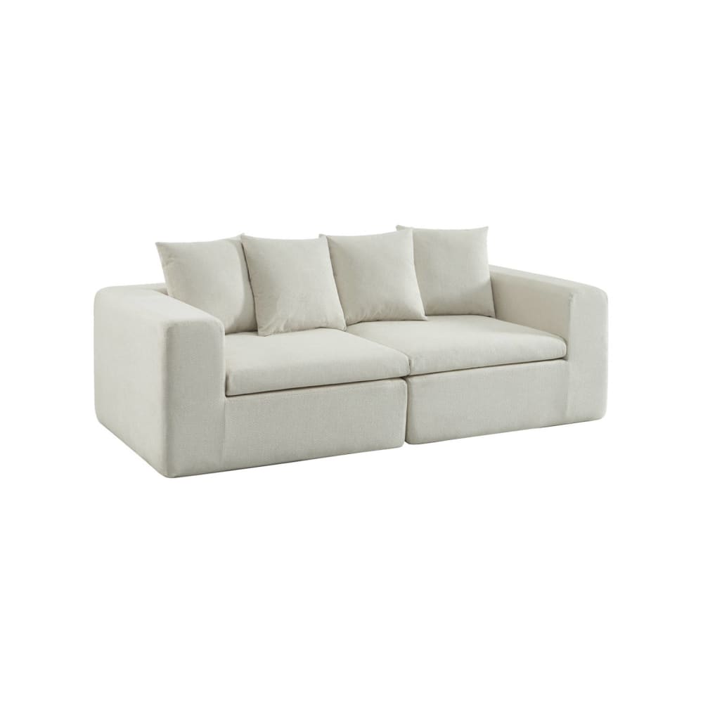 wohnli-moebel-suche-M26108448 Wohnli Möbelsuche - Modulares 3-Sitzer Sofa mit Chenille-Bezug weiß