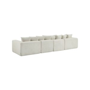 wohnli-moebel-suche-M26108473-1 Modulares 4-Sitzer Sofa mit Chenille-Bezug weiß 362x62x110cm PES - Polyester Weiß sweeek Sofas und Sessel Sofas Modulare Sofas