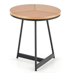 wohnli-moebel-suche-M26109892 Wohnli Möbelsuche - Runder Couchtisch mit Platte in Eichenoptik und Metallbeinen 45 cm