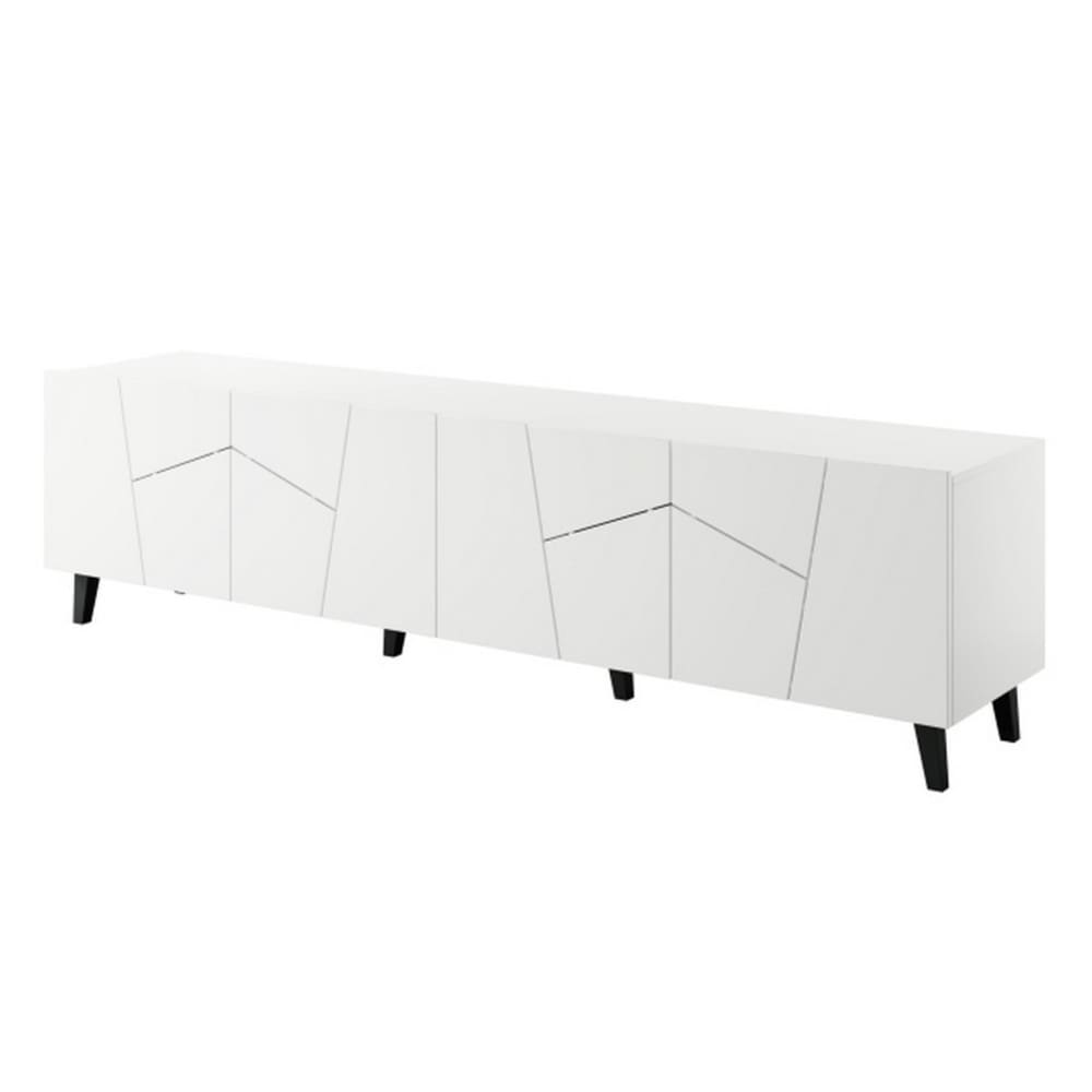 Wohnli Möbelsuche - Mattweißer Designer-TV-Schrank 200 cm