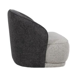 wohnli-moebel-suche-M26110371-1 Gemütlicher zweifarbiger Sessel aus Polyester-Kiefernholz 78x74x78cm Stoff Weiß MSO Sofas und Sessel Sessel, Poufs und Fußbänke Sessel