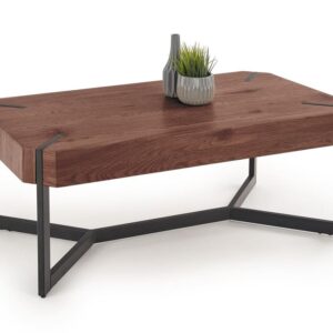 Couchtisch mit walnussfarbener Platte 110 x 60 cm 110x43x60cm Holz Braun MSO Möbel Wohnzimmermöbel Couchtische