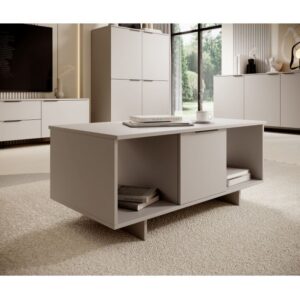wohnli-moebel-suche-M26110410-1 Beigefarbener Couchtisch 100 x 55 cm 55x55x100cm Holz Beige MSO Möbel Wohnzimmermöbel Couchtische