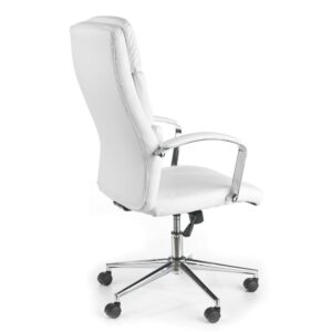 Weißer Bürostuhl aus Kunstleder 67x110x65cm Leder Weiß MSO Möbel Büromöbel Bürostühle