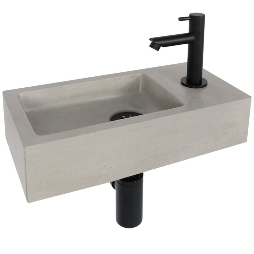 Wohnli Möbelsuche - Handwaschbecken  Hellgrau  H27.5xB26.5xL45.5cm