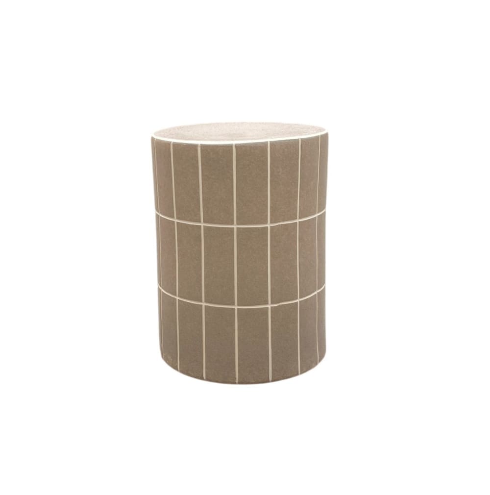 Wohnli Möbelsuche - Hocker / Beistellhocker aus Keramik in Sand