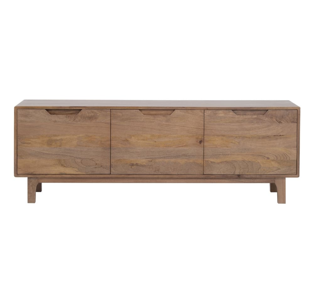 wohnli-moebel-suche-M26115523 Wohnli Möbelsuche - TV-Möbel aus naturbelassenem Mangoholz mit 3 Türen und Holzbeinen