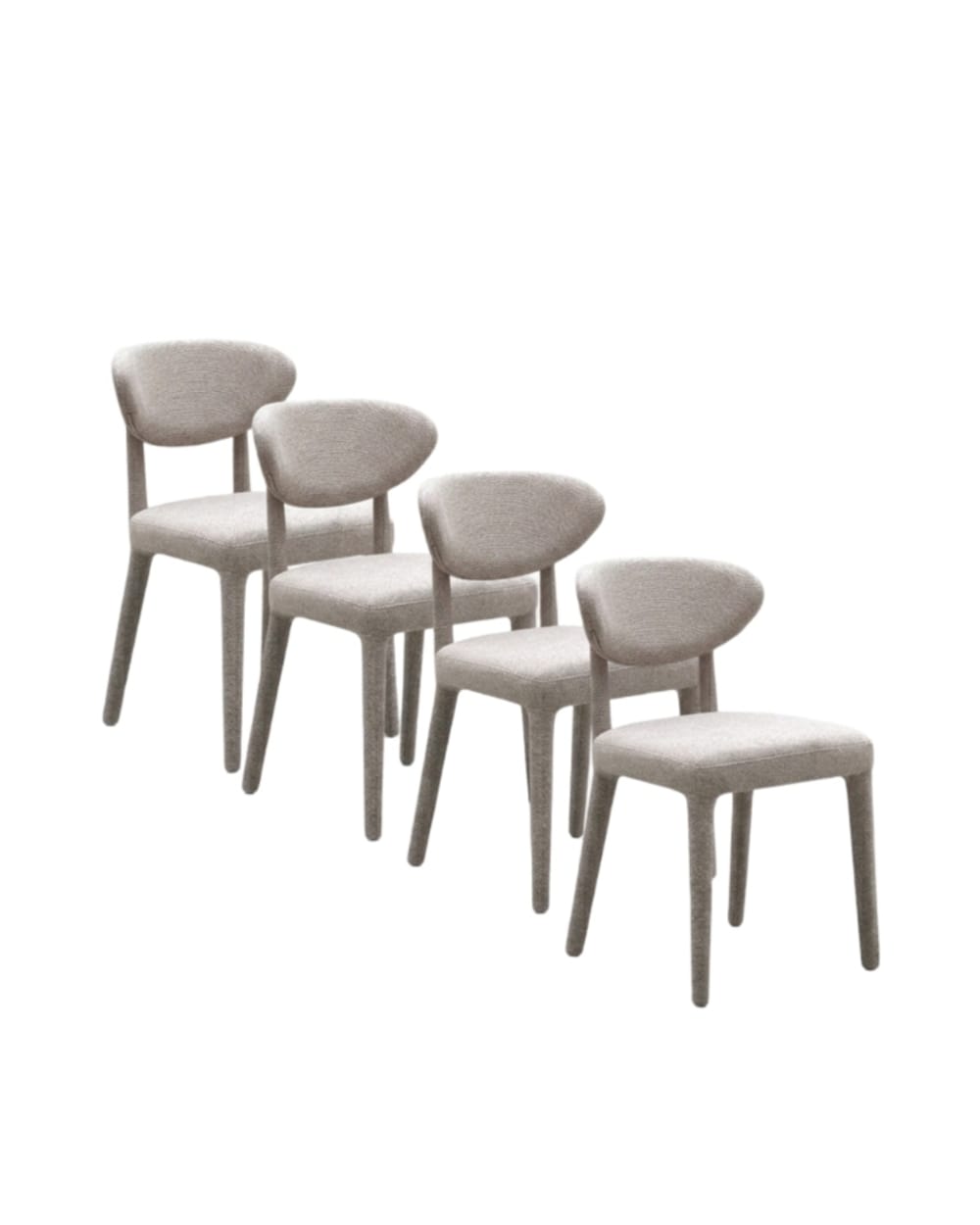 wohnli-moebel-suche-M26115525 Wohnli Möbelsuche - 4er-Set gepolsterte Stühle in Beige mit gepolsterten Beinen