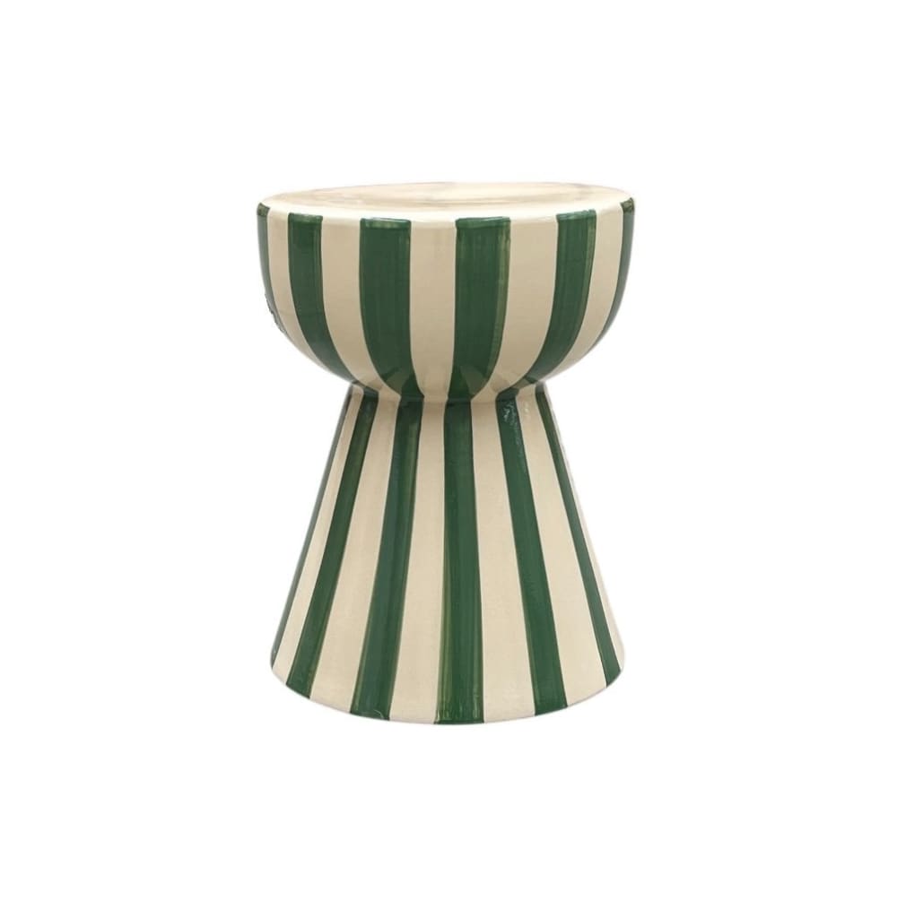 wohnli-moebel-suche-M26115526 Wohnli Möbelsuche - Hocker / Beistellhocker aus Keramik in Beige/Grün
