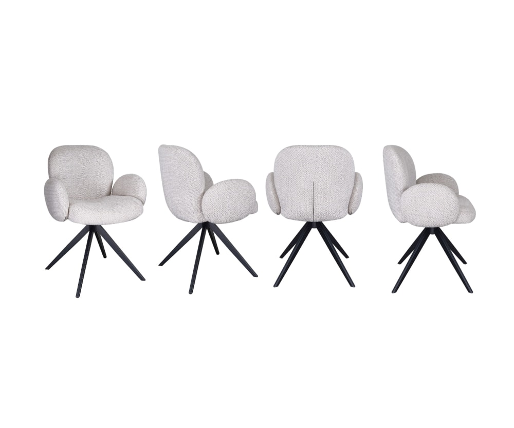 wohnli-moebel-suche-M26115528 Wohnli Möbelsuche - 4er-Set gepolsterte Sessel aus Chenille