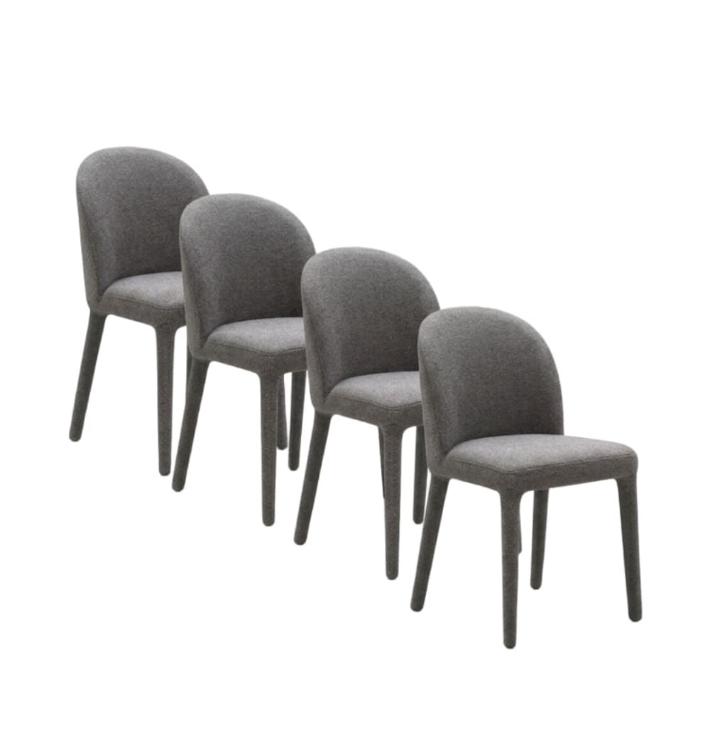 wohnli-moebel-suche-M26115533 Wohnli Möbelsuche - 4er-Set gepolsterte Stühle in Steinfarbe mit gepolsterten Beinen