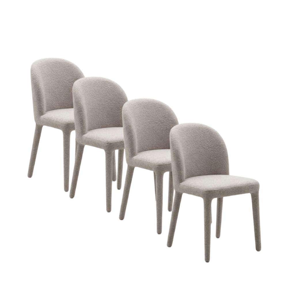 wohnli-moebel-suche-M26115538 Wohnli Möbelsuche - 4er-Set gepolsterte Stühle in Beige mit gepolsterten Beinen