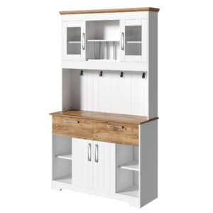 wohnli-moebel-suche-M26115546 Wohnli Möbelsuche - Küchenbuffet Weiß Holz-Optik mit Vitrinen