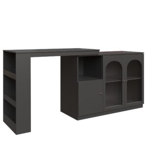 wohnli-moebel-suche-M26115553 Wohnli Möbelsuche - 360° drehbarer Bartisch mit Glastüren 120x40x97cm