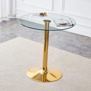 wohnli-moebel-suche-M26115558-1 Runder Bartisch gehärtetes Glas Goldgestell 89x92x89cm Glas Gold Urban Meuble Möbel Esszimmermöbel Barmöbel