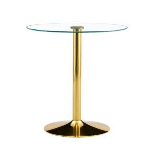 wohnli-moebel-suche-M26115558 Wohnli Möbelsuche - Runder Bartisch gehärtetes Glas Goldgestell