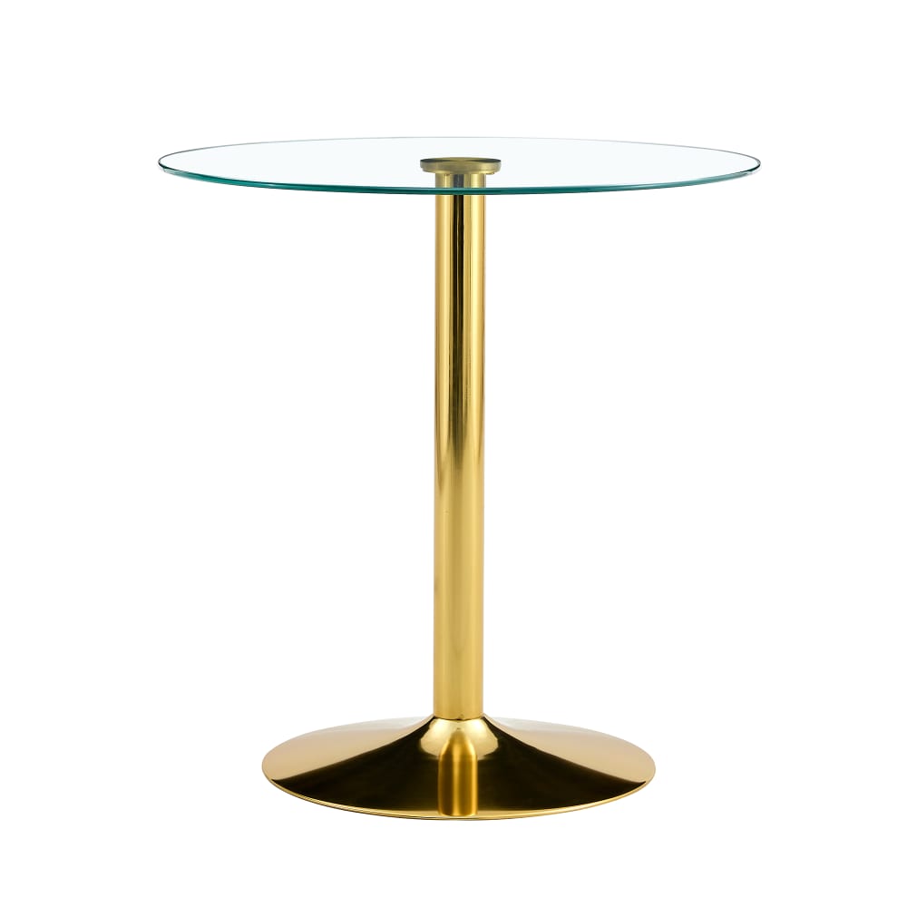 wohnli-moebel-suche-M26115558 Wohnli Möbelsuche - Runder Bartisch gehärtetes Glas Goldgestell