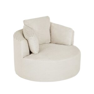 wohnli-moebel-suche-M26115575 Wohnli Möbelsuche - Runder Lounge-Sessel aus Cord mit tiefer Sitzfläche