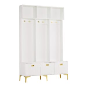 wohnli-moebel-suche-M26115580 Wohnli Möbelsuche - Flurgarderobe mit 6 goldenen Haken und 3 Türen