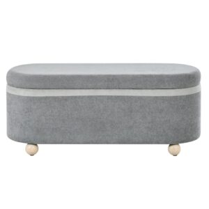 wohnli-moebel-suche-M26115630 Wohnli Möbelsuche - Sitzbank mit Stauraum Fleece Grau Holzbeine