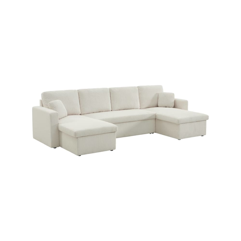 wohnli-moebel-suche-M26115655 Wohnli Möbelsuche - 4-Sitzer Wohnlandschaft mit Cordbezug in weiß