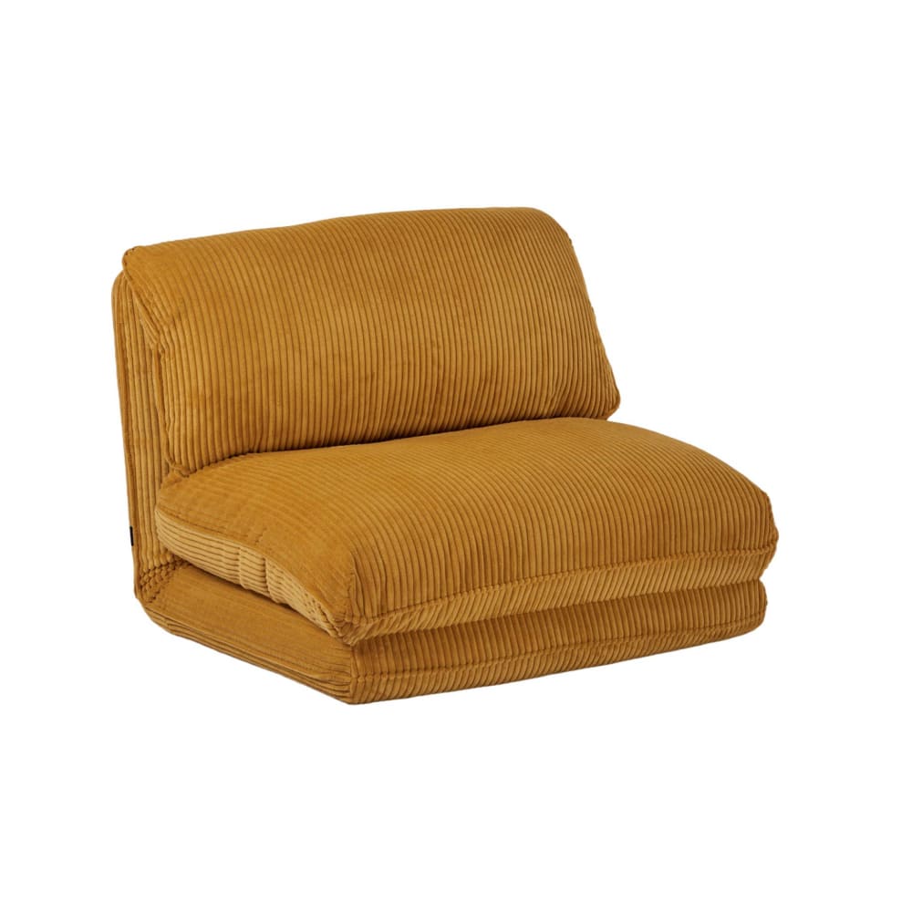 wohnli-moebel-suche-M26115657 Wohnli Möbelsuche - Sessel mit Schlaffunktion und Cordbezug in senfgelb