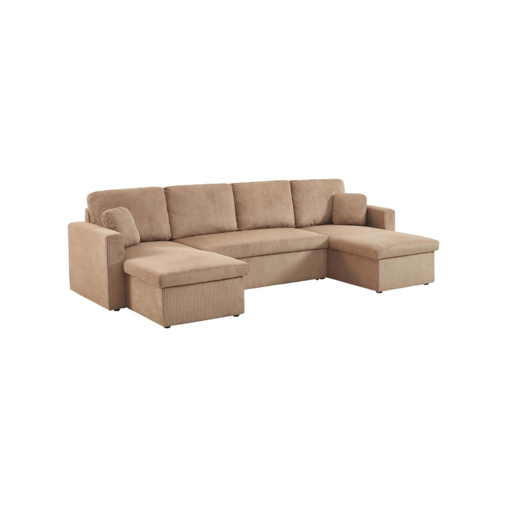 wohnli-moebel-suche-M26115748 Wohnli Möbelsuche - 4-Sitzer Wohnlandschaft mit dunkelbeigem Cordbezug