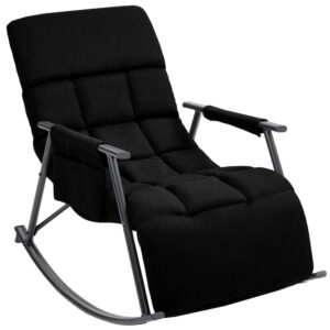 wohnli-moebel-suche-M26115777 Wohnli Möbelsuche - Schaukelstuhl mit Fußgestell aus Stoff schwarz