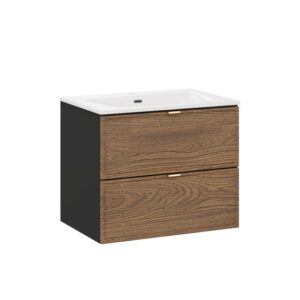 Holzoptik und Schwarz