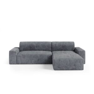 wohnli-moebel-suche-M26116183-1 Umkehrbares und umwandelbares Kiefernholz Grau 300x82x185cm Holz Grau Petits meubles Sofas und Sessel Sofas Ecksofas
