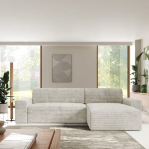 wohnli-moebel-suche-M26116245-1 3-Sitzer-Wende-Ecksofa mit Truhe Kiefernholz Weiß 300x82x185cm Holz Weiß Petits meubles Sofas und Sessel Sofas Ecksofas
