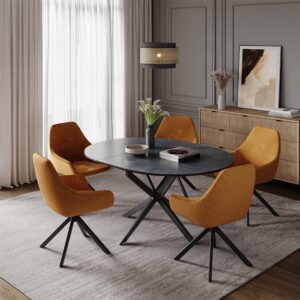 wohnli-moebel-suche-M26116413-1 Esstisch ausziehbar Anthrazit/Schwarz 120x76.3cm 120x77x120cm Spanplatte Schwarz Vicco Möbel Esszimmermöbel Esstische