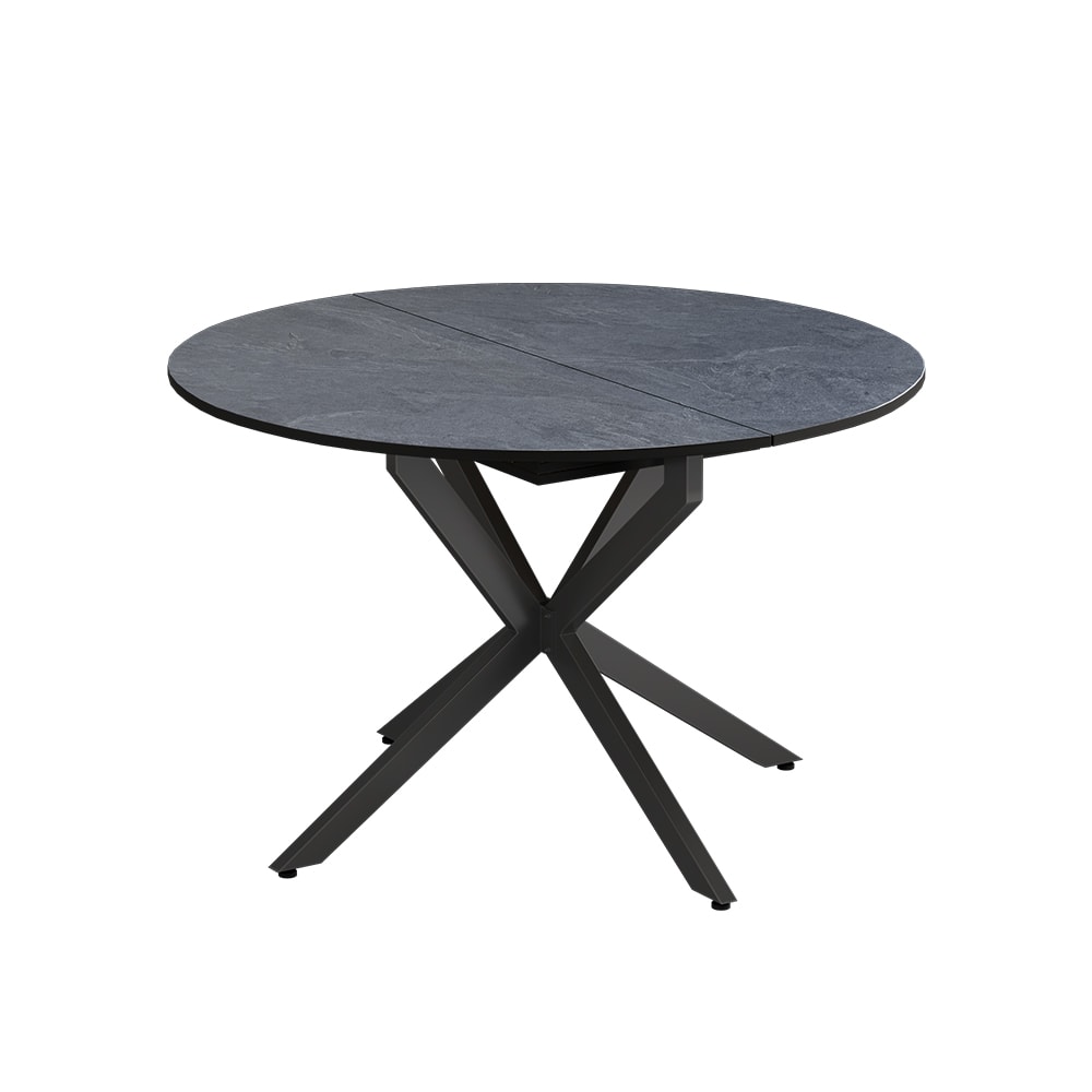 wohnli-moebel-suche-M26116413 Wohnli Möbelsuche - Esstisch ausziehbar Anthrazit/Schwarz 120x76.3cm
