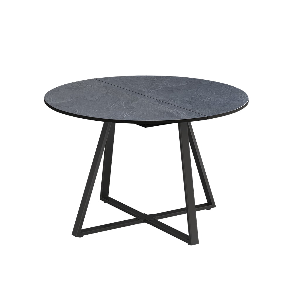 wohnli-moebel-suche-M26116458 Wohnli Möbelsuche - Esstisch ausziehbar Anthrazit/Schwarz 120x75.8cm