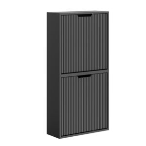 wohnli-moebel-suche-M26117564 Wohnli Möbelsuche - Schuhschrank klappbar Schwarz 50×19×100 cm