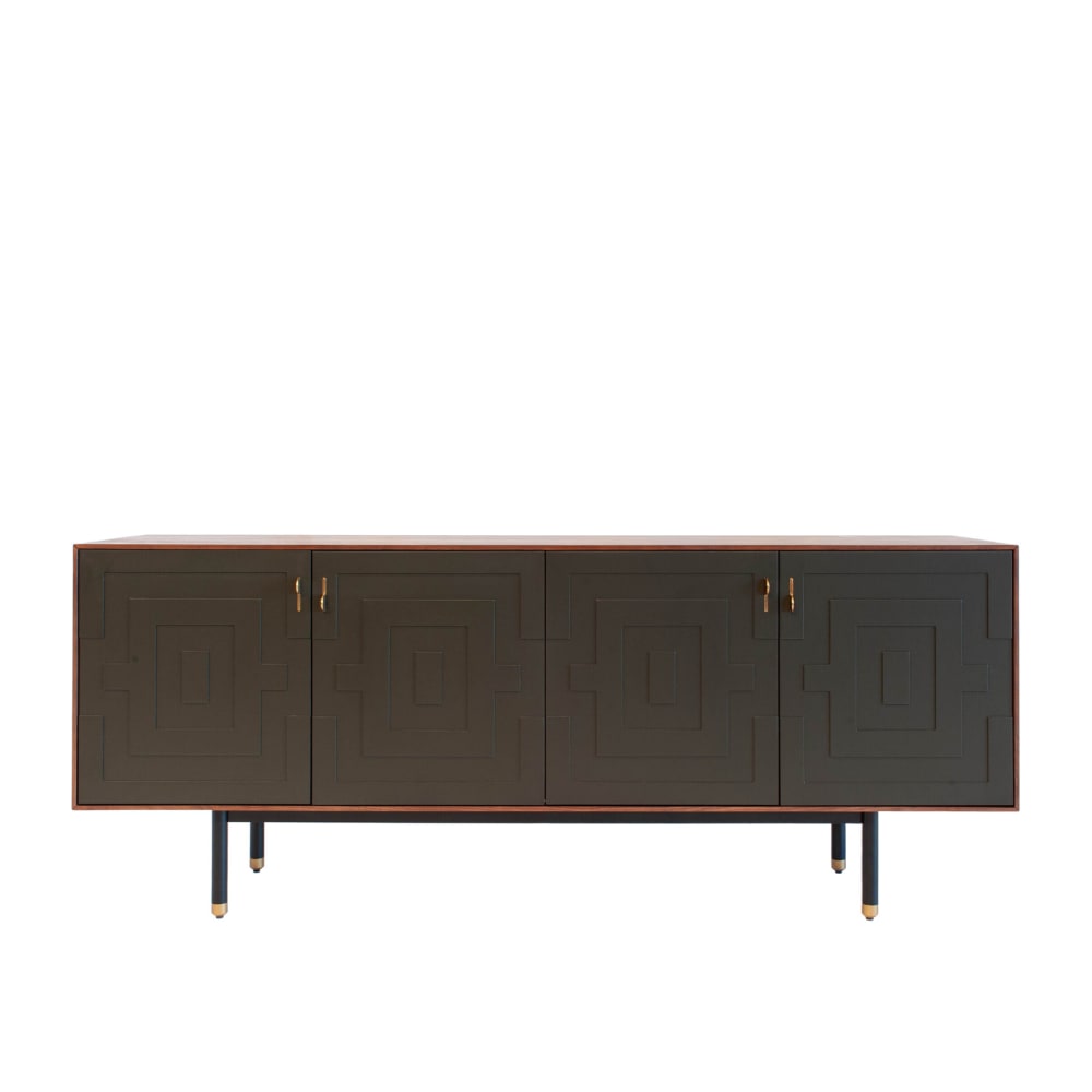 Wohnli Möbelsuche - Sideboard aus Walnussholz mit 4 Mustertüren