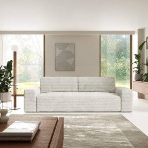 wohnli-moebel-suche-M26117613-1 3-Sitzer-Sofa mit Bettkasten Kiefernholz Weiß 260x82x102cm Holz Weiß Petits meubles Sofas und Sessel Sofas Schlafsofas